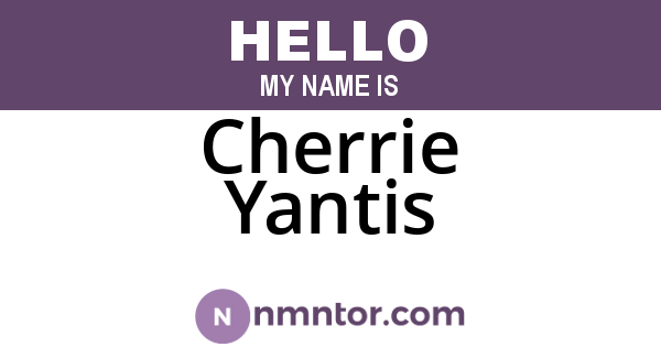 Cherrie Yantis