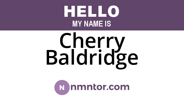 Cherry Baldridge