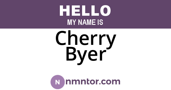 Cherry Byer