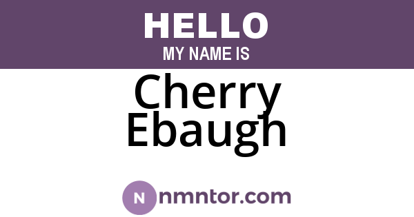 Cherry Ebaugh