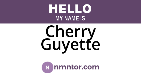 Cherry Guyette