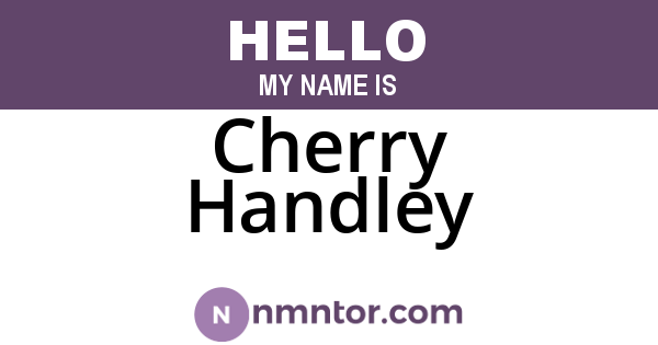 Cherry Handley