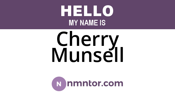 Cherry Munsell