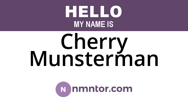 Cherry Munsterman