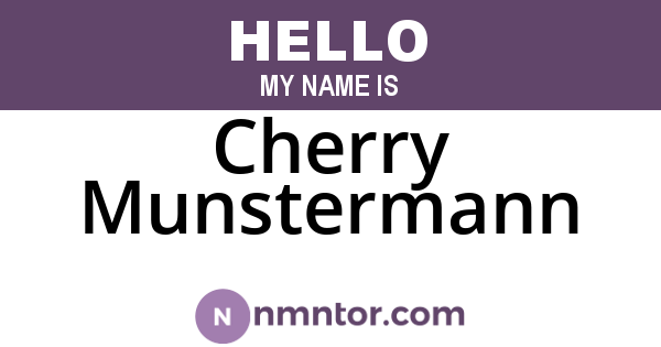 Cherry Munstermann