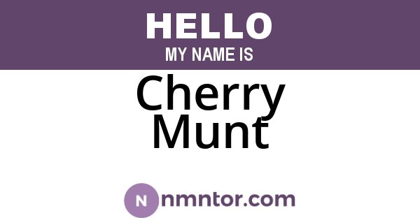 Cherry Munt