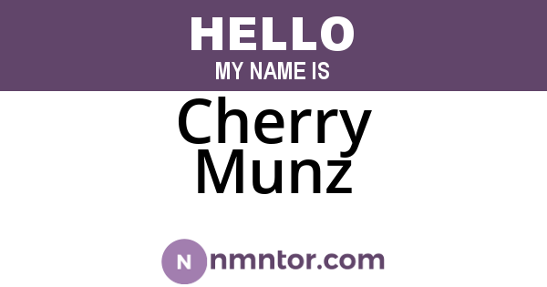 Cherry Munz