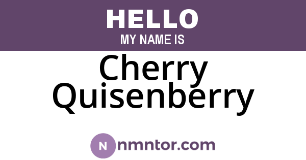 Cherry Quisenberry