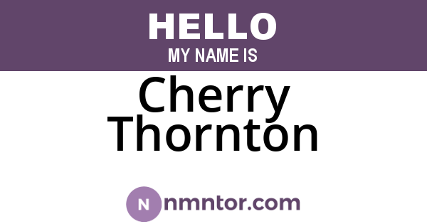 Cherry Thornton