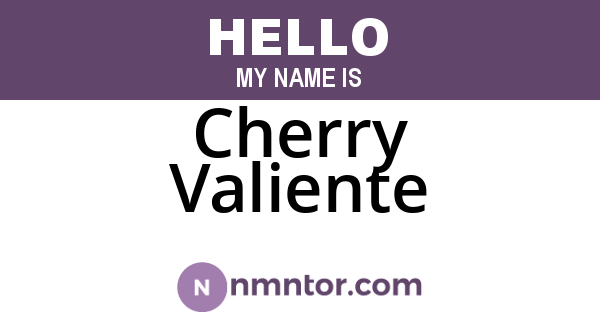Cherry Valiente