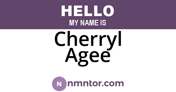 Cherryl Agee