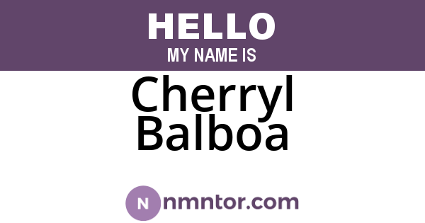 Cherryl Balboa