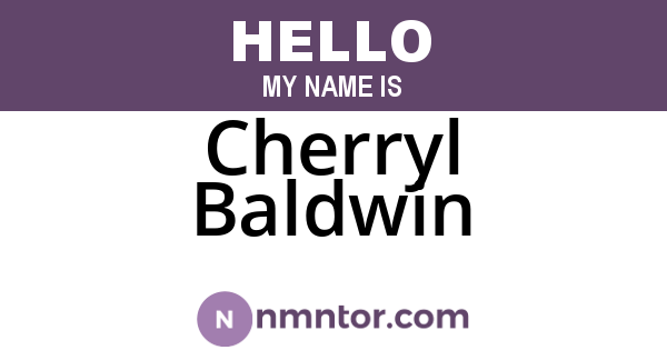 Cherryl Baldwin