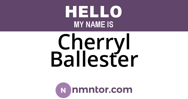 Cherryl Ballester