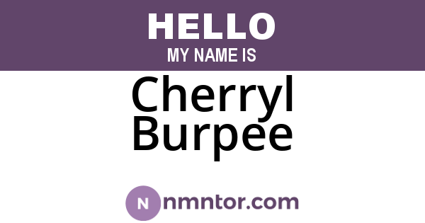 Cherryl Burpee