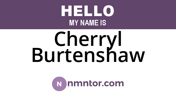 Cherryl Burtenshaw