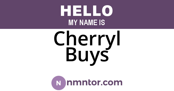 Cherryl Buys
