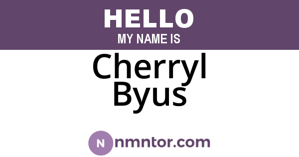 Cherryl Byus