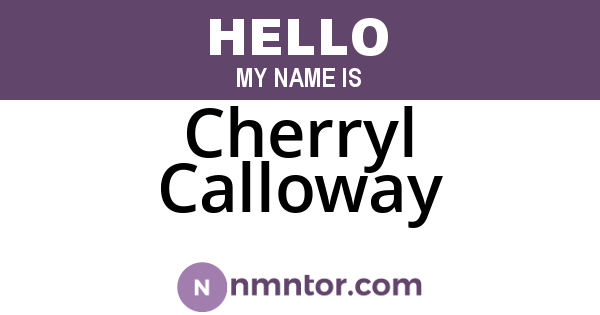 Cherryl Calloway
