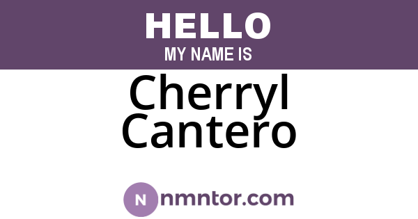 Cherryl Cantero