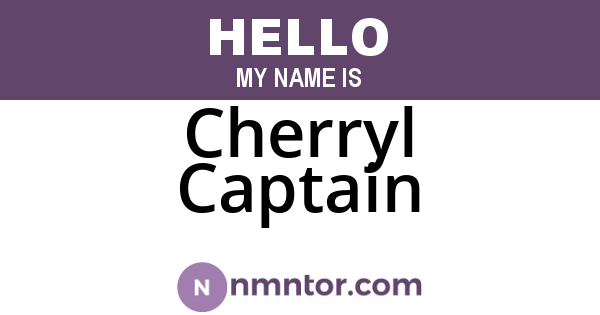 Cherryl Captain