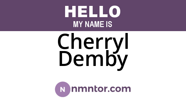 Cherryl Demby