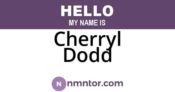 Cherryl Dodd