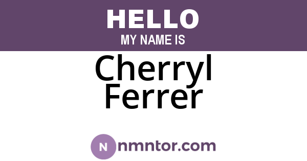 Cherryl Ferrer