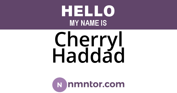 Cherryl Haddad