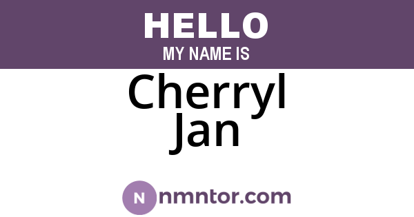 Cherryl Jan