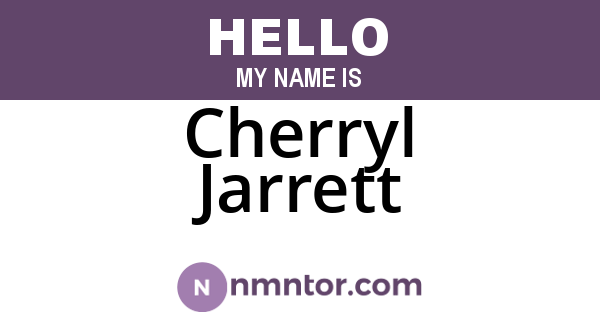 Cherryl Jarrett