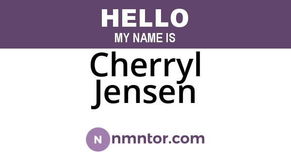 Cherryl Jensen