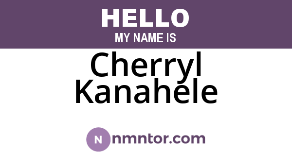 Cherryl Kanahele