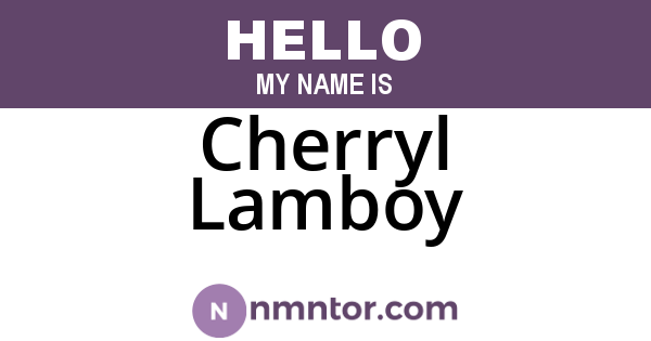 Cherryl Lamboy