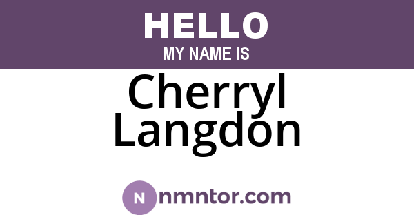 Cherryl Langdon