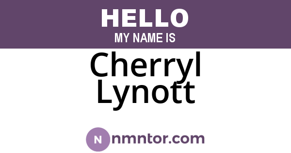 Cherryl Lynott