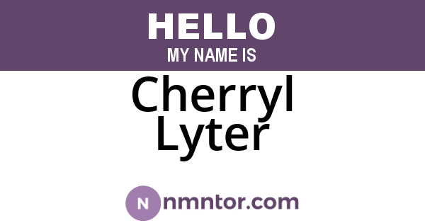 Cherryl Lyter