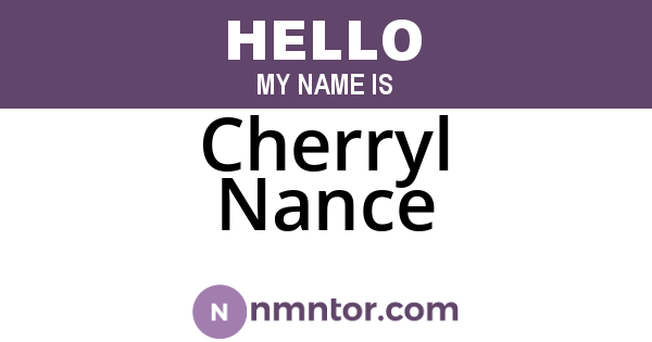 Cherryl Nance
