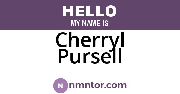 Cherryl Pursell