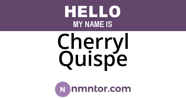 Cherryl Quispe