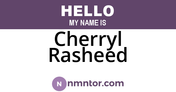 Cherryl Rasheed