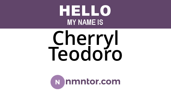 Cherryl Teodoro