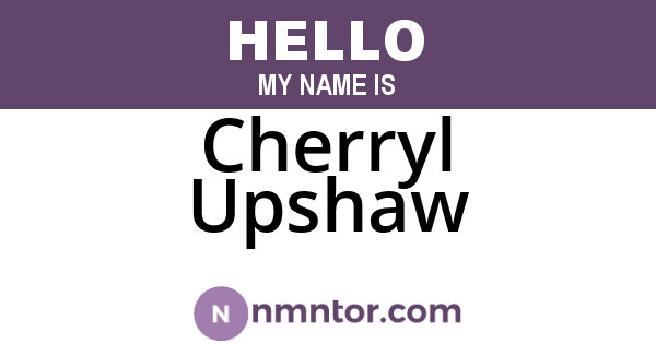 Cherryl Upshaw