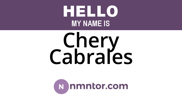 Chery Cabrales