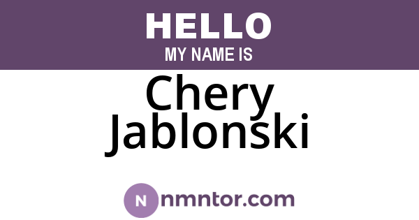 Chery Jablonski