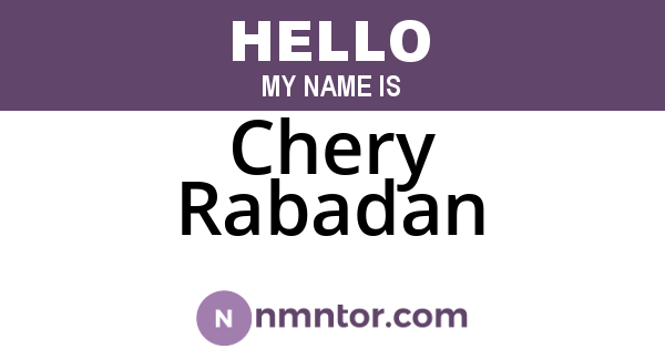 Chery Rabadan