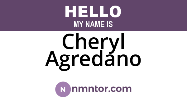 Cheryl Agredano