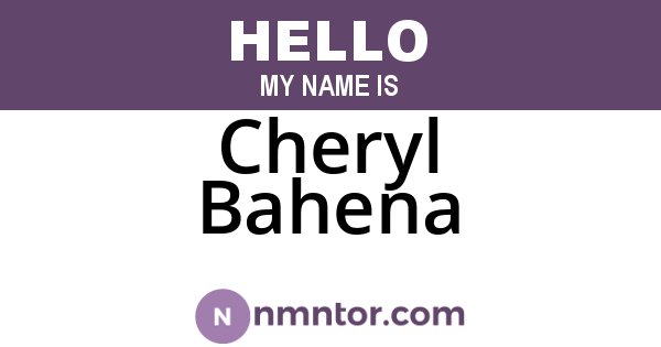 Cheryl Bahena