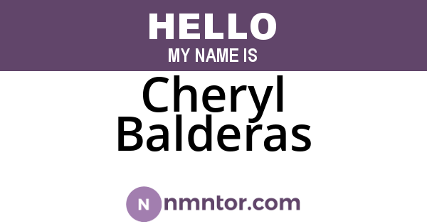 Cheryl Balderas