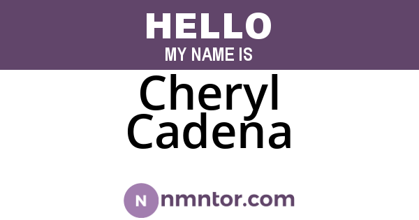 Cheryl Cadena